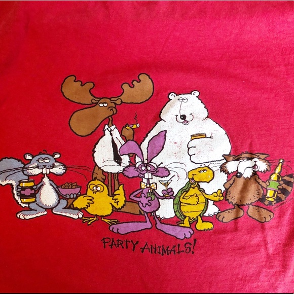 Vintage 80s Las Vegas Party Animal T-Shirt - Picture 5 of 5